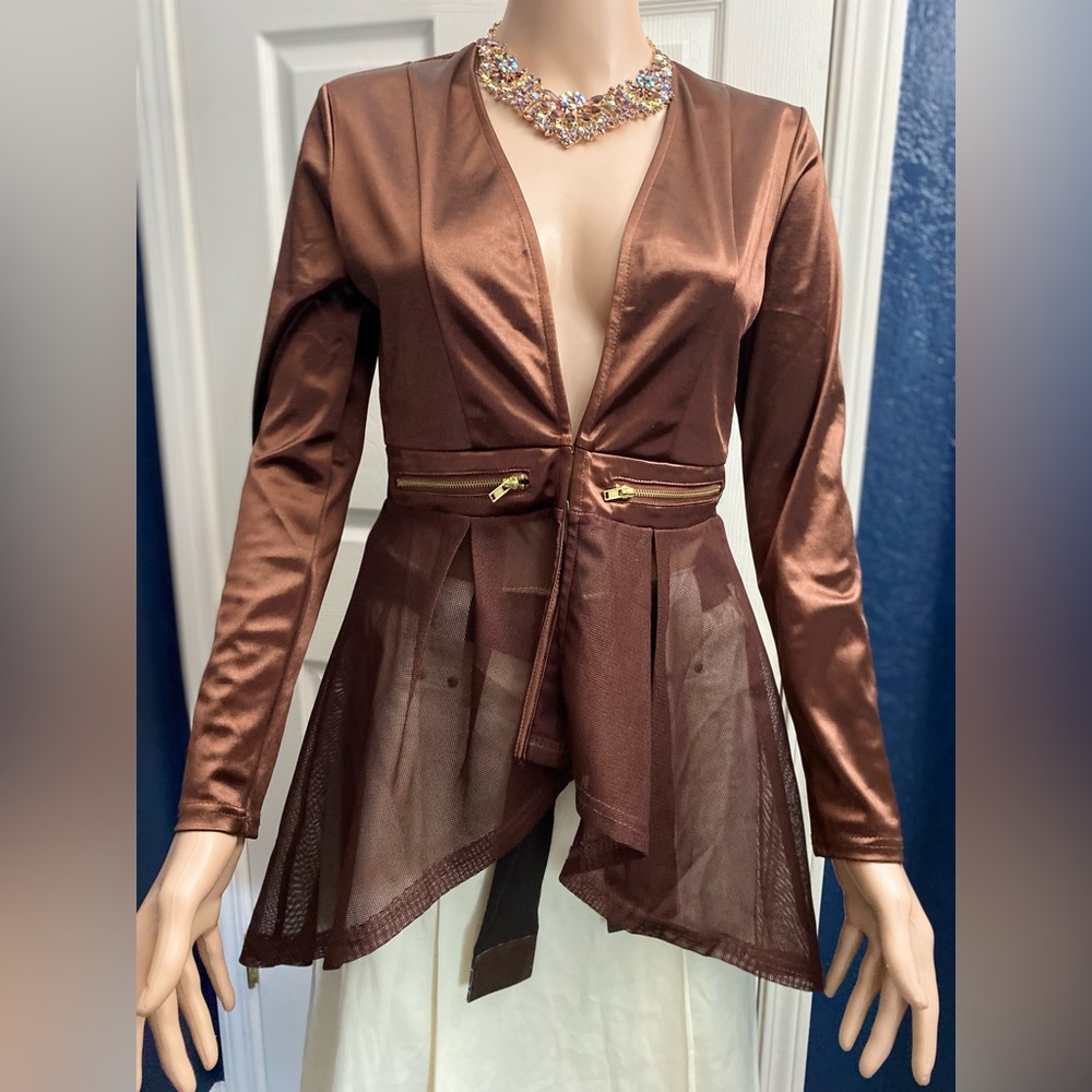 Elegant Brown Women's Jacket